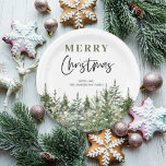 Christmas Green Tree | Merry Christmas Paper Plates<br><div class="desc">Christmas Green Tree | Merry Christmas</div>