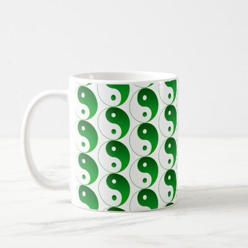 Christmas Green Yin  Yang Pattern Coffee Mug