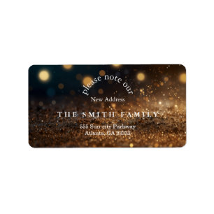Christmas Greenery & Berry New Address Label