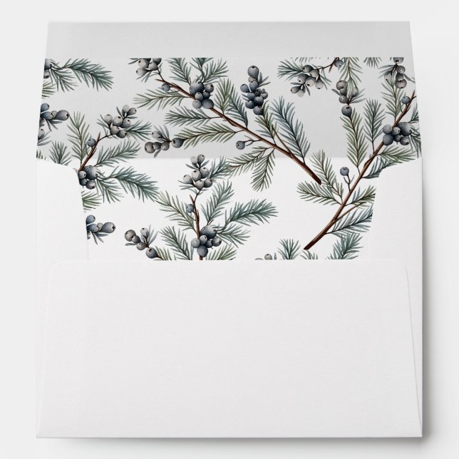 Christmas Greenery Envelope Personalized (Back (Bottom))