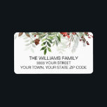 Christmas Greenery Floral Return Address Label<br><div class="desc">Christmas Greenery Floral Return Address label</div>