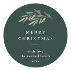 Christmas Greenery Leaves Minimal Typography Green