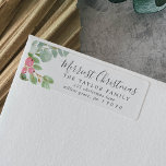 Christmas Greenery Merriest Christmas Address Label<br><div class="desc">These Christmas greenery Merriest Christmas return address labels are perfect for a simple holiday card or invitation. The winter holiday design features soft sage green watercolor eucalyptus and modern botanicals with sprigs of classic red holly berries.</div>