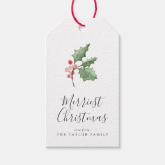 Christmas Greenery Merriest Christmas Gift Tags