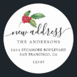 Christmas Greenery We've Moved New Address label<br><div class="desc">Christmas greenery we've moved moving announcement return address labels: let your friends and family know about your new address with these chic, modern and simple return address labels. Simply add your names and address in off-black elegant script calligraphy and stylish typography on a white background with a stylish touch of...</div>