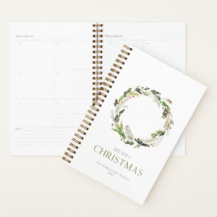 Christmas Greenery Wreath Planner