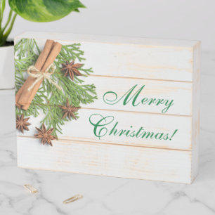 Christmas Greens and Things Wooden Box Sign