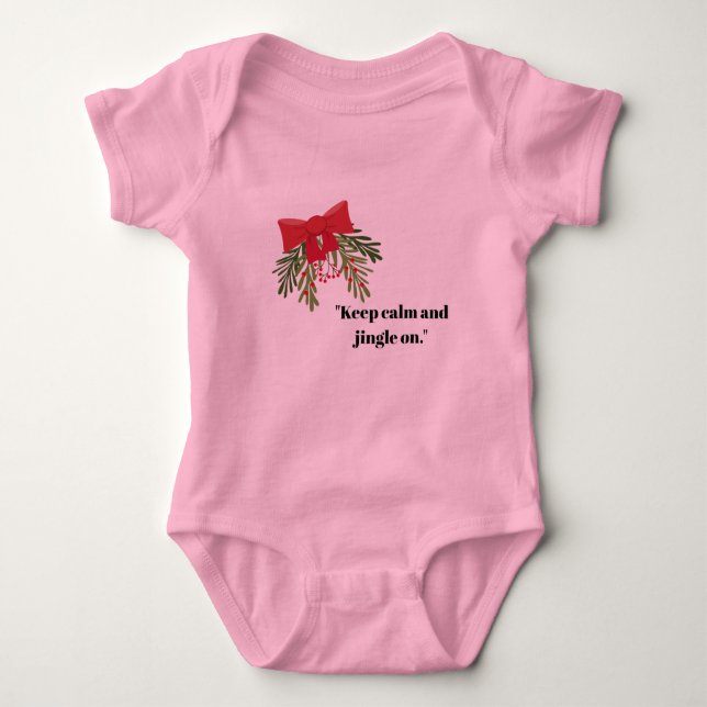 Christmas Greeting Baby Bodysuit (Front)