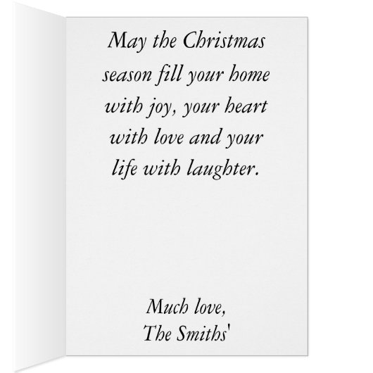 Christmas Greeting Card/Envelope "Christmas Trees" (Inside (Right))