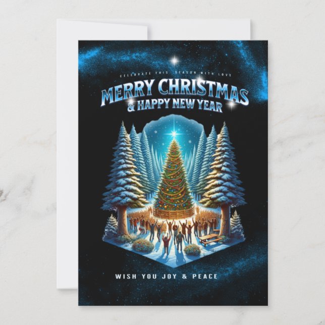 christmas Greeting Card , Flat Holiday Card (Front)