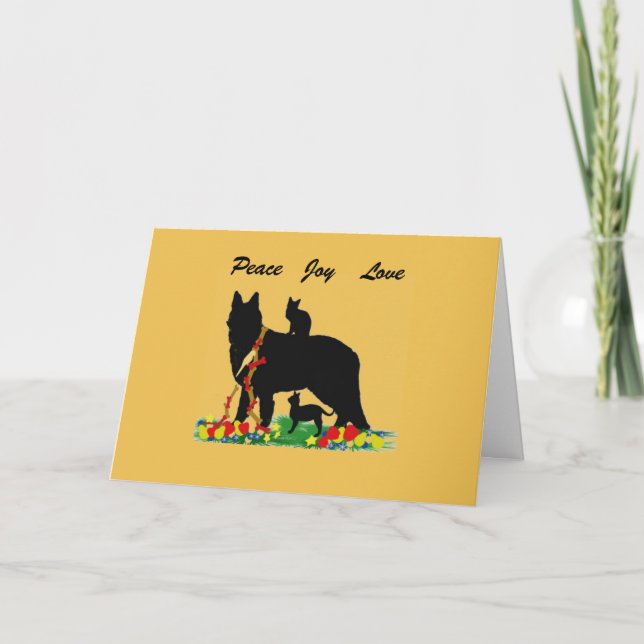 Christmas Greeting Card ~German Shepherd (Front)