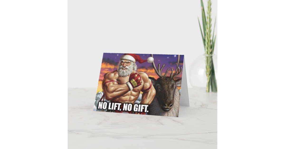 Christmas Greeting Card Gym Motivation Zazzle