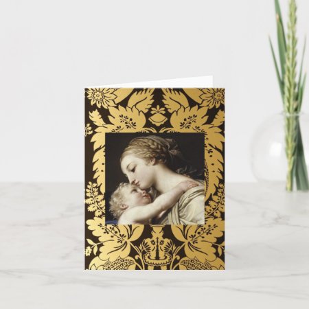 Christmas Greeting Card Madonna And Child