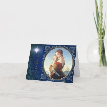 Christmas Greeting Card "madonna And Child" by SharCanMakeit at Zazzle
