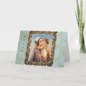 Christmas Greeting Card "madonna And Child " by SharCanMakeit at Zazzle