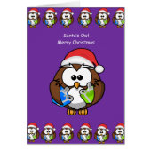 Christmas greeting card owl person kids (Front)