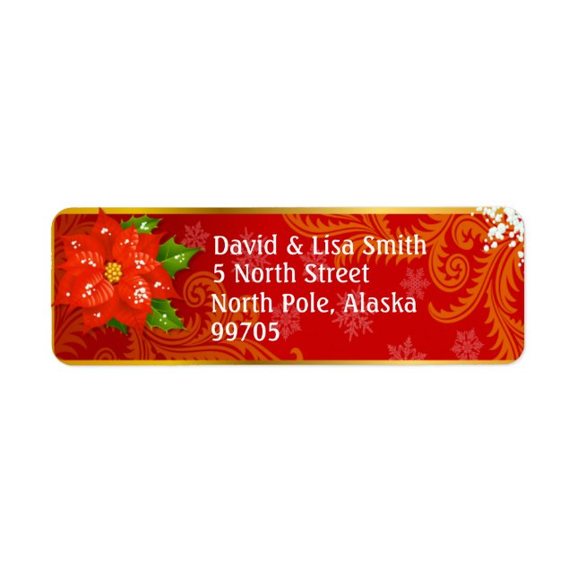 Christmas Greeting Card Return Address Labels (Front)