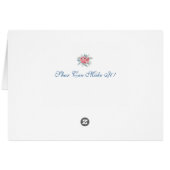 Christmas Greeting Card Vintage Rose (Back Horizontal)