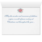 Christmas Greeting Card Vintage Rose (Inside Horizontal (Bottom))