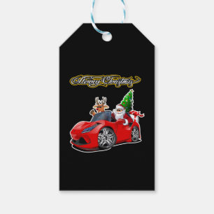 Christmas Greeting Card with Christmas lettering Gift Tags