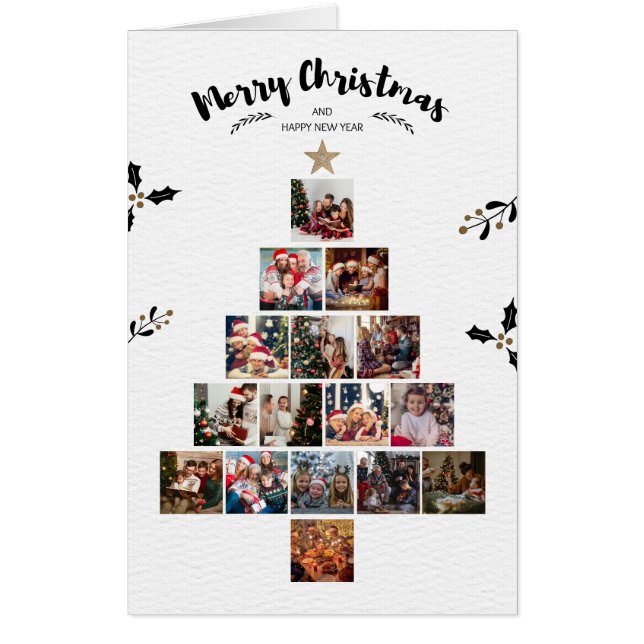 Christmas greeting card with customizable photos (Front)