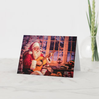 Christmas Greeting Card with Singing Santa
