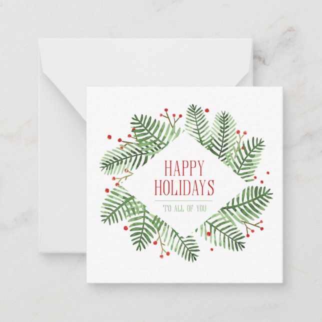 Christmas greeting card with winter holiday frame (Front)