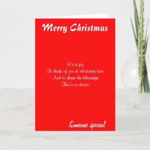 Christmas greeting cards-someone special holiday card