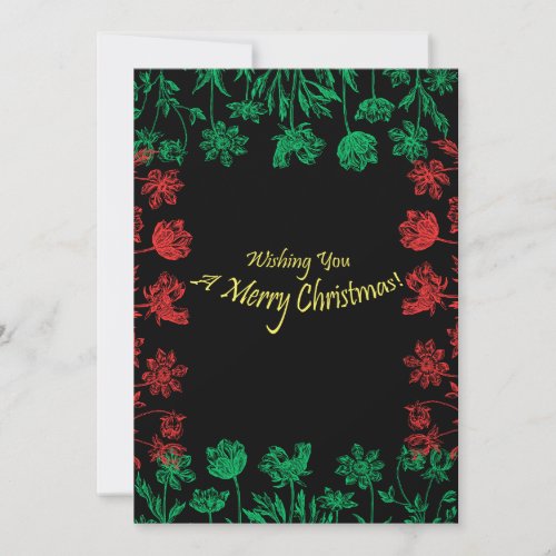 Christmas greeting Flat Holiday Card