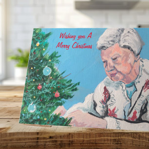 Christmas greeting from NANNY/GRAMMY handpainted Card