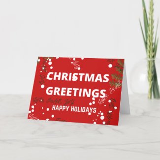 Christmas greeting holiday card