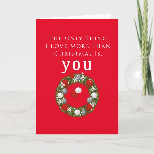 Christmas Greeting I want you  Card (Front)