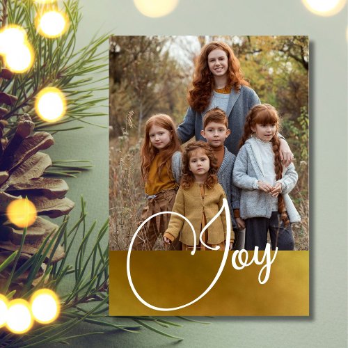 Christmas Greeting Joy Photo Holiday Card