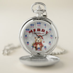 Christmas greeting  pocket watch