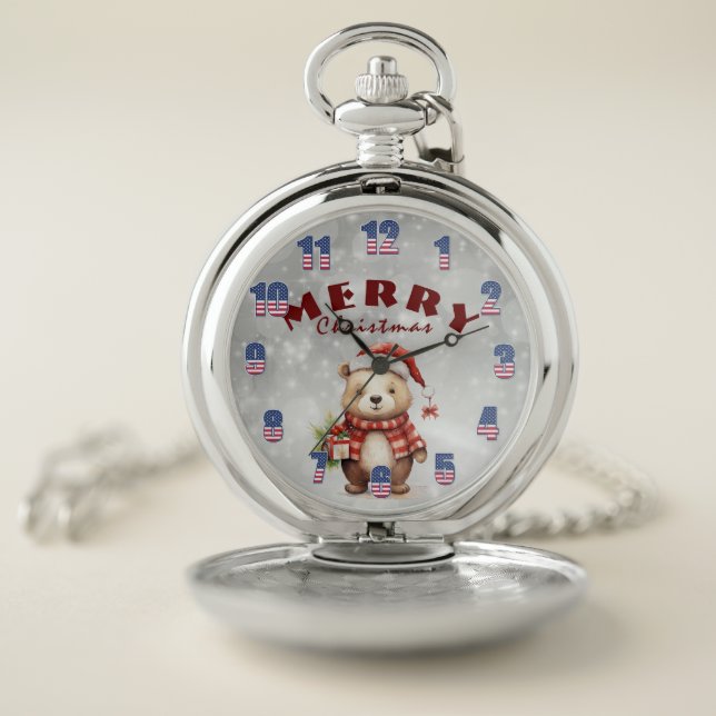 Christmas greeting  pocket watch (Inside)