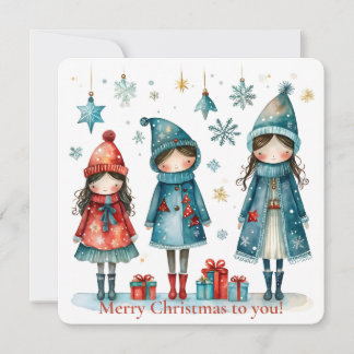 Christmas Greeting Postcard