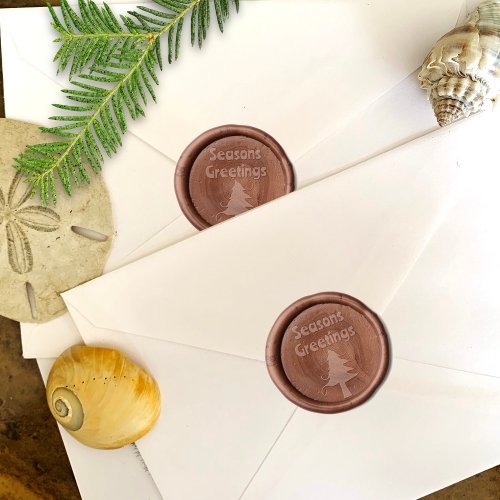 Christmas Greeting Tree Copper Wax Seal Stickers