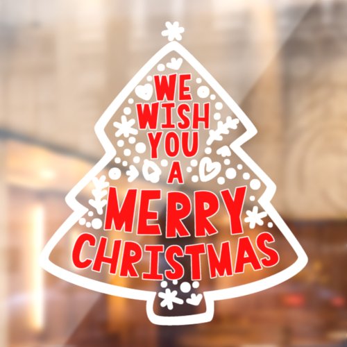 Christmas Greeting Window Decal