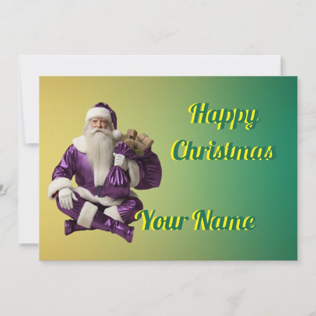 Christmas Greeting with beautiful party  Holiday Card (Front)