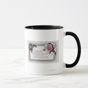 Christmas GreetingLittle Kid Through Paper Mug
