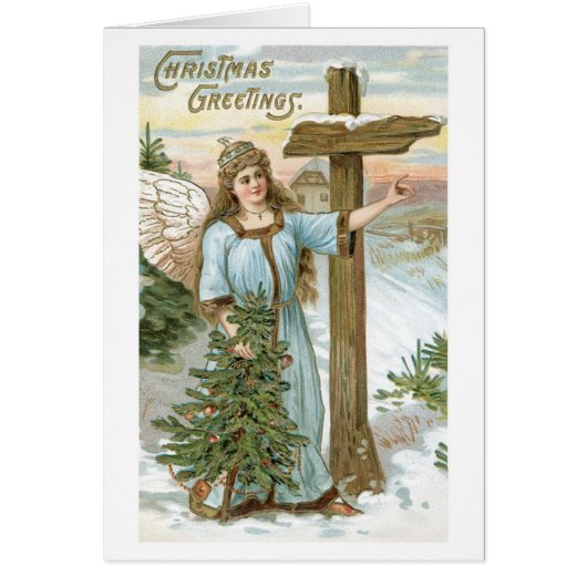 Christmas Greetings Angel Cards (Front)