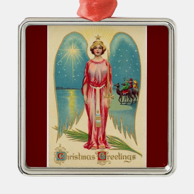 Christmas Greetings Angel Ornament (Front)