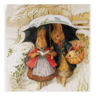 “Christmas Greetings” by Beatrix Potter Acrylic Print