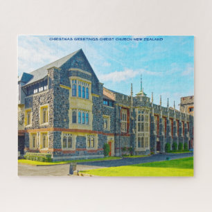 Christmas Greetings Christ Church New Zealand Jigsaw Puzzle