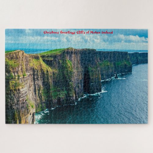 Christmas Greetings Cliffs of Moher Ireland Jigsaw Puzzle