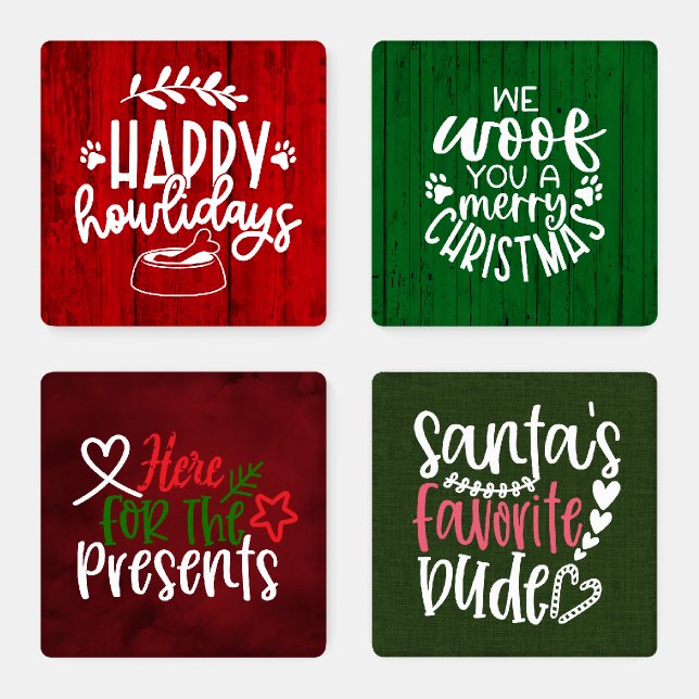 Christmas greetings coaster set (Set)