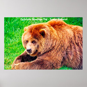 Christmas Greetings Dad Hunter Gatherer Poster