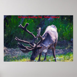 Christmas Greetings Dad Hunter Gatherer Poster