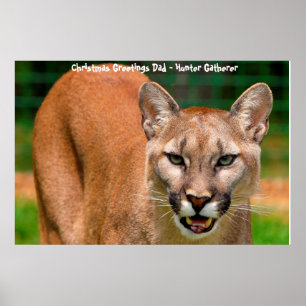 Christmas Greetings Dad Hunter Gatherer Poster