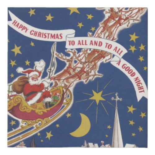 Christmas Greetings   Faux Canvas Print